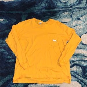 YELLOW LONG SLEEVED PINK SHIRT